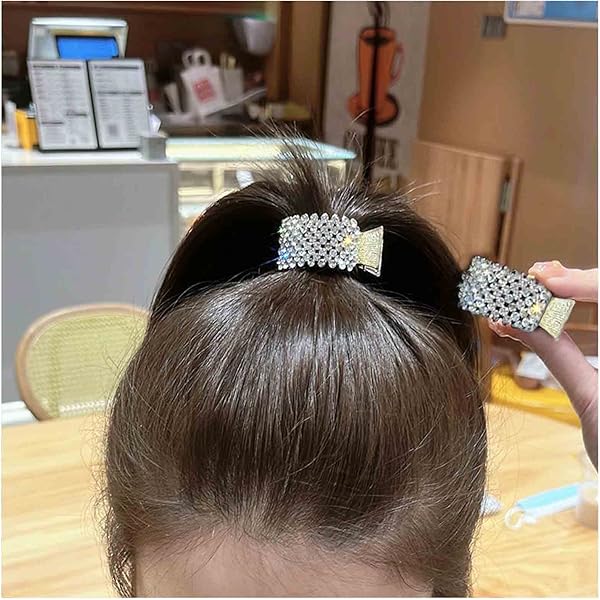 Amazon.com : Yheakne Boho Crystal Ponytail Holder Gold Cz